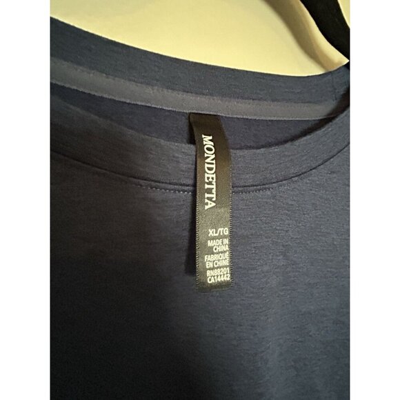 Mondetta Shirt Women’s XL Athletic Cropped Long Sleeve Gym Sweatshirt Navy - Picture 4 of 8